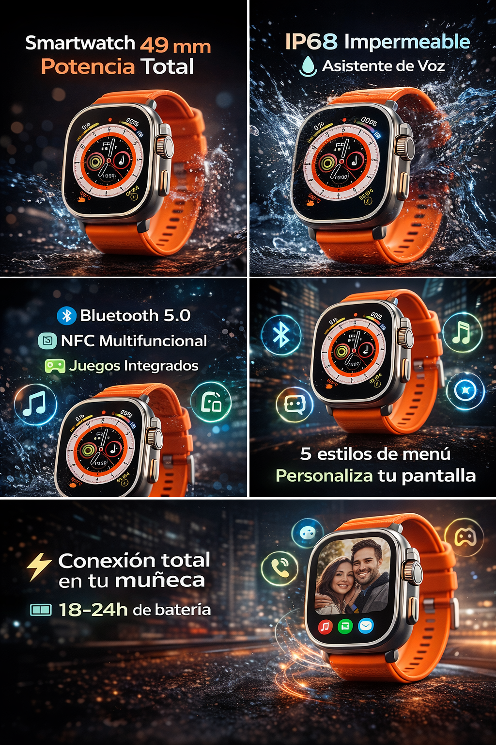 Reloj Smart Watch X8 Ultra Audifonos